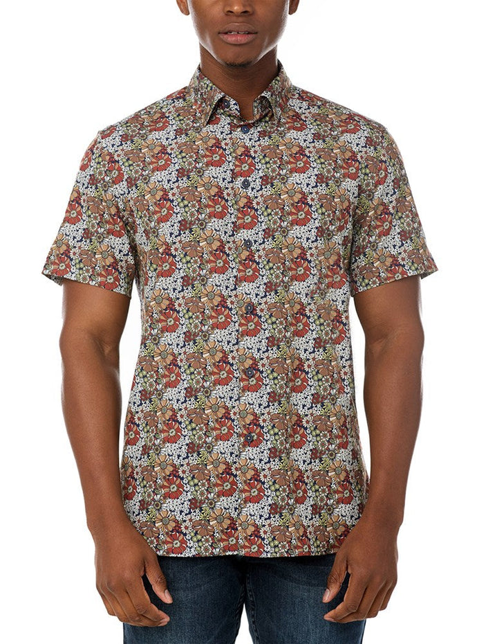 MEN'S CASUAL SHORT SLEEVE STRETCH SHIRT