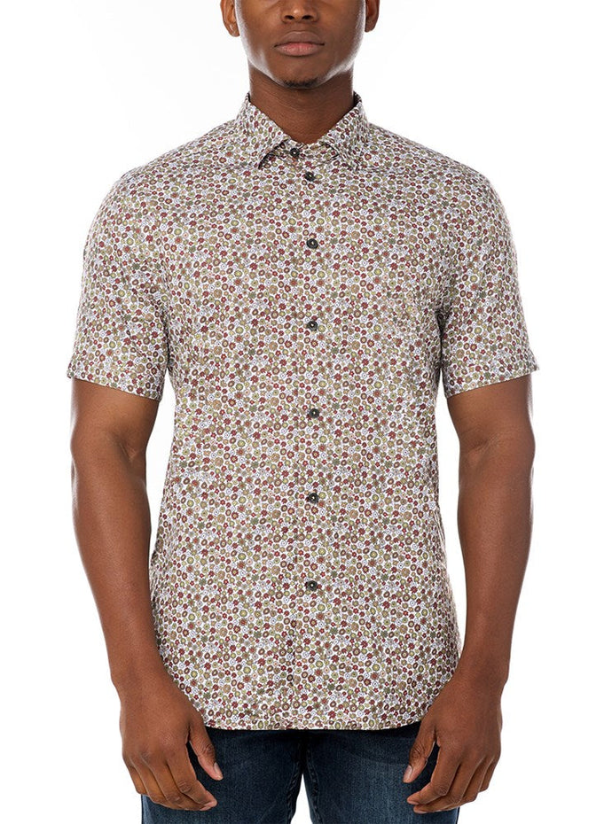 MEN'S CASUAL SHORT SLEEVE STRETCH SHIRT