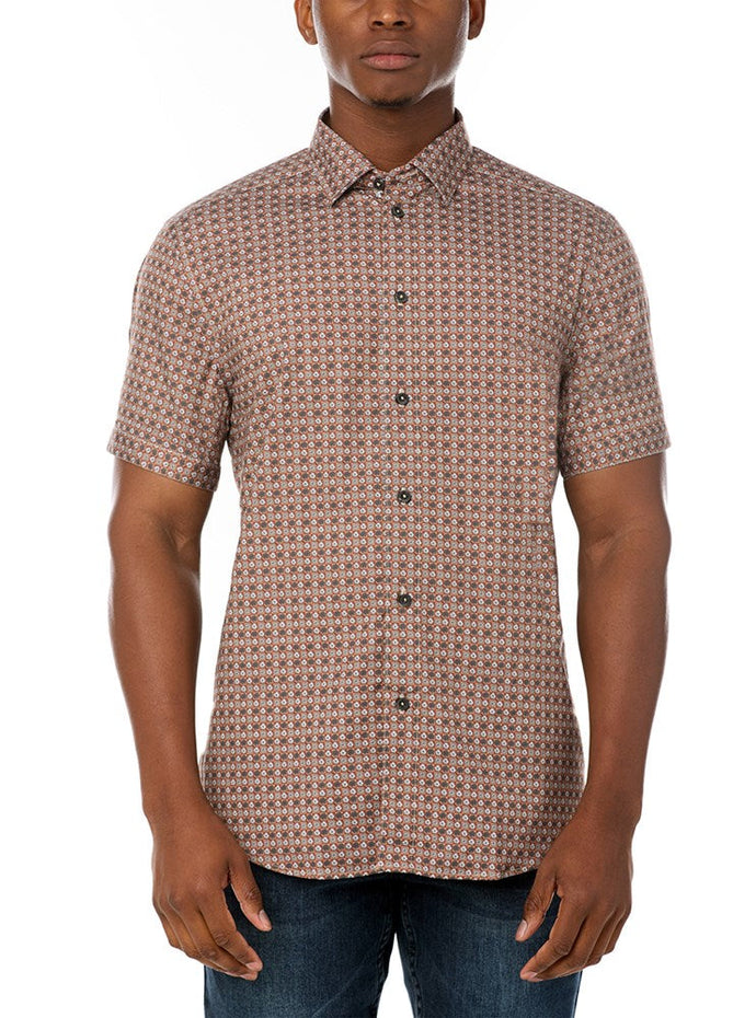 MEN'S CASUAL SHORT SLEEVE STRETCH SHIRT