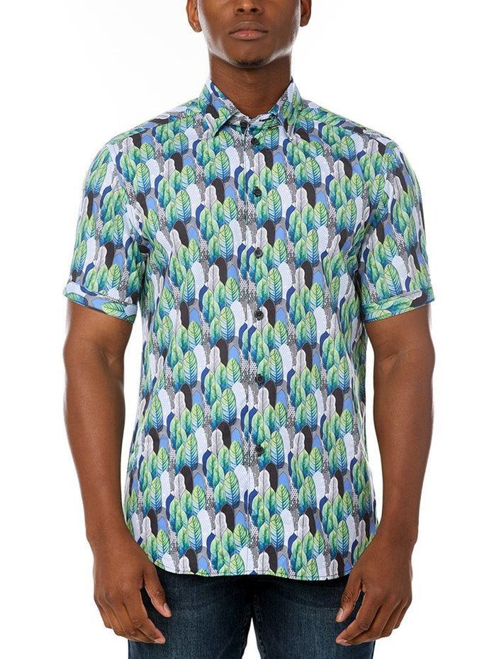 MEN'S CASUAL SHORT SLEEVE STRETCH SHIRT