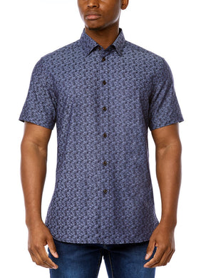 MEN'S CASUAL SHORT SLEEVE STRETCH SHIRT