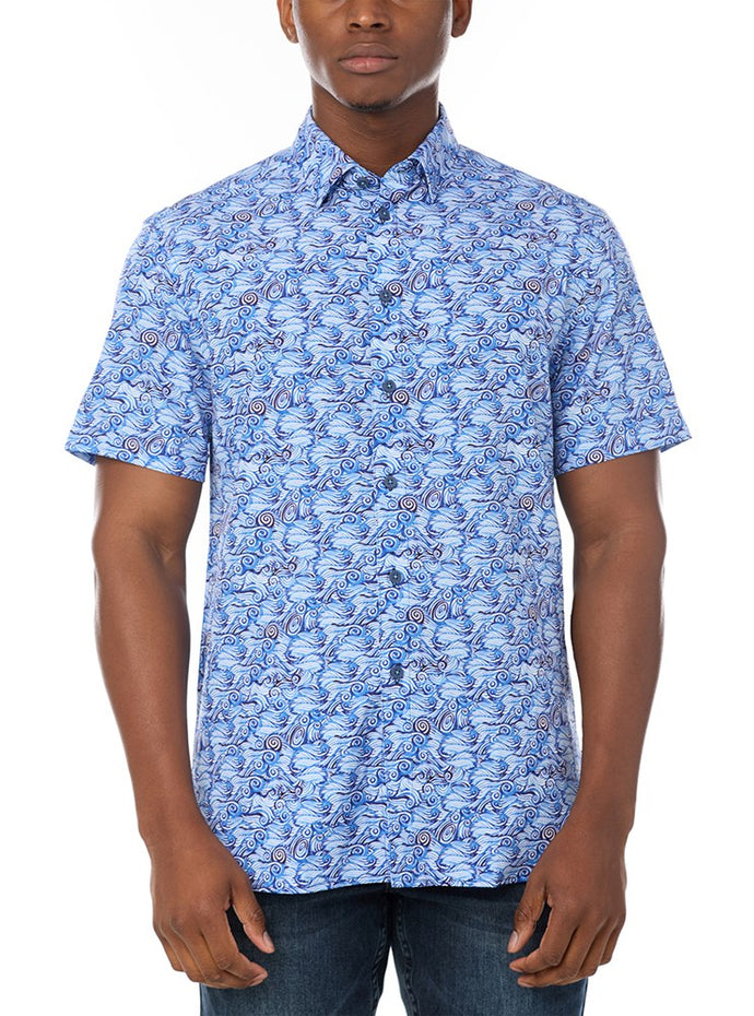 MEN'S CASUAL SHORT SLEEVE STRETCH SHIRT