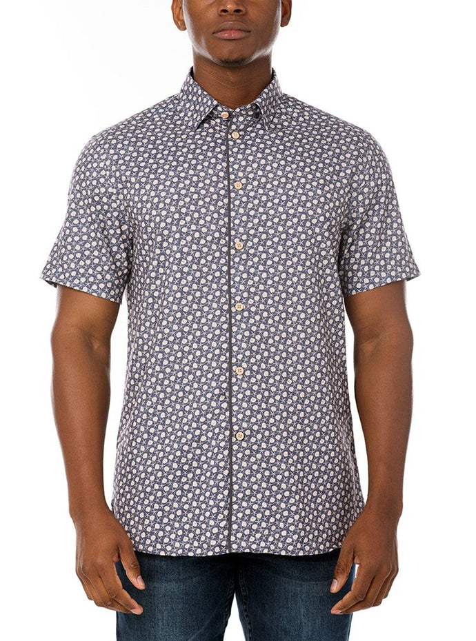 MEN'S CASUAL SHORT SLEEVE STRETCH SHIRT