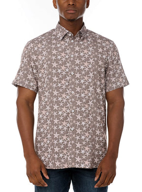 MEN'S CASUAL SHORT SLEEVE STRETCH SHIRT