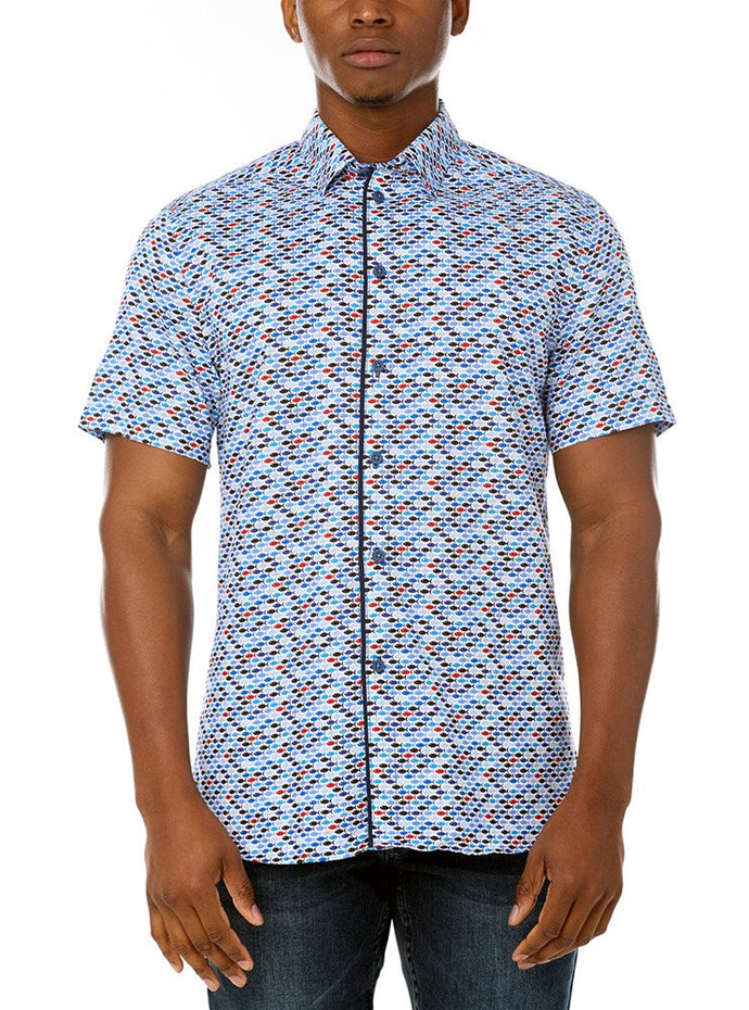 MEN'S CASUAL SHORT SLEEVE STRETCH SHIRT