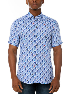 MEN'S CASUAL SHORT SLEEVE STRETCH SHIRT
