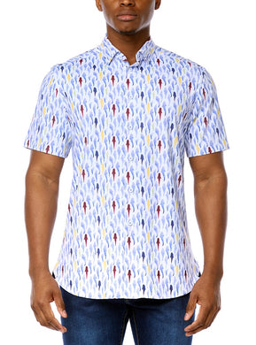 MEN'S CASUAL SHORT SLEEVE STRETCH SHIRT