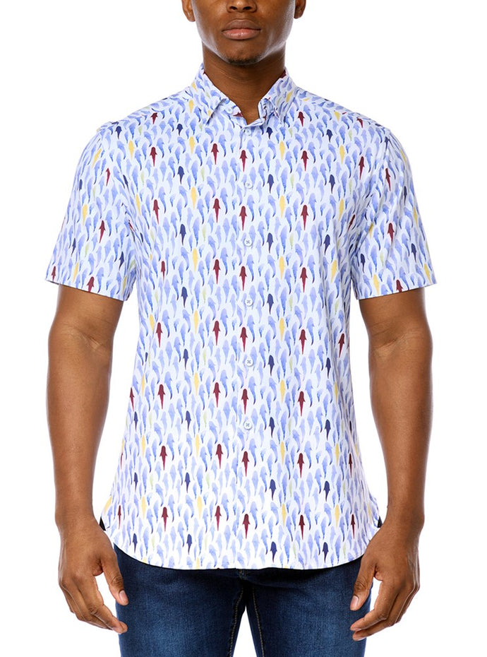 MEN'S CASUAL SHORT SLEEVE STRETCH SHIRT