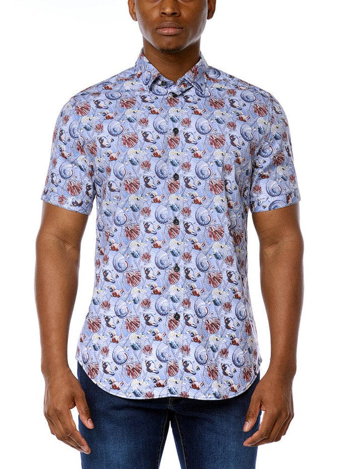 MEN'S CASUAL SHORT SLEEVE STRETCH SHIRT