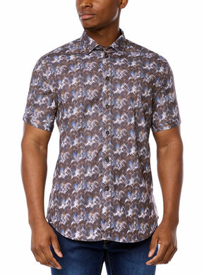 MEN'S CASUAL SHORT SLEEVE STRETCH SHIRT