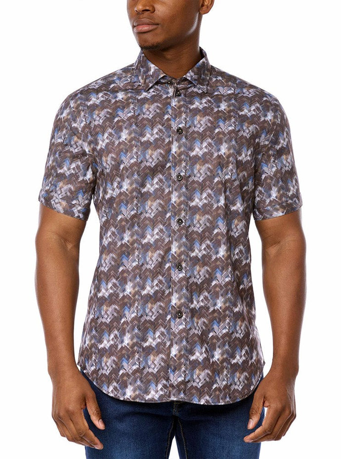 MEN'S CASUAL SHORT SLEEVE STRETCH SHIRT