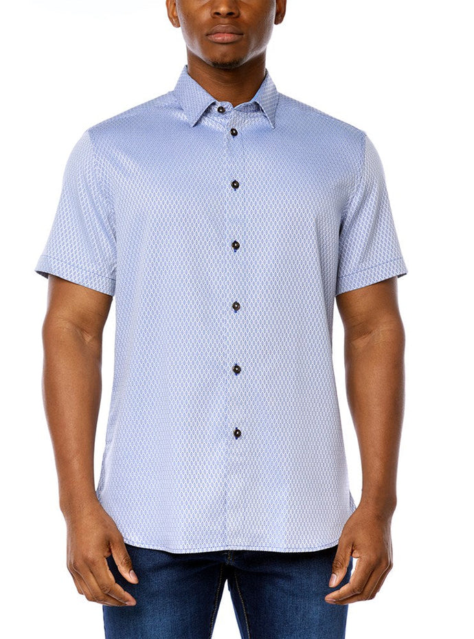 MEN'S CASUAL SHORT SLEEVE STRETCH SHIRT