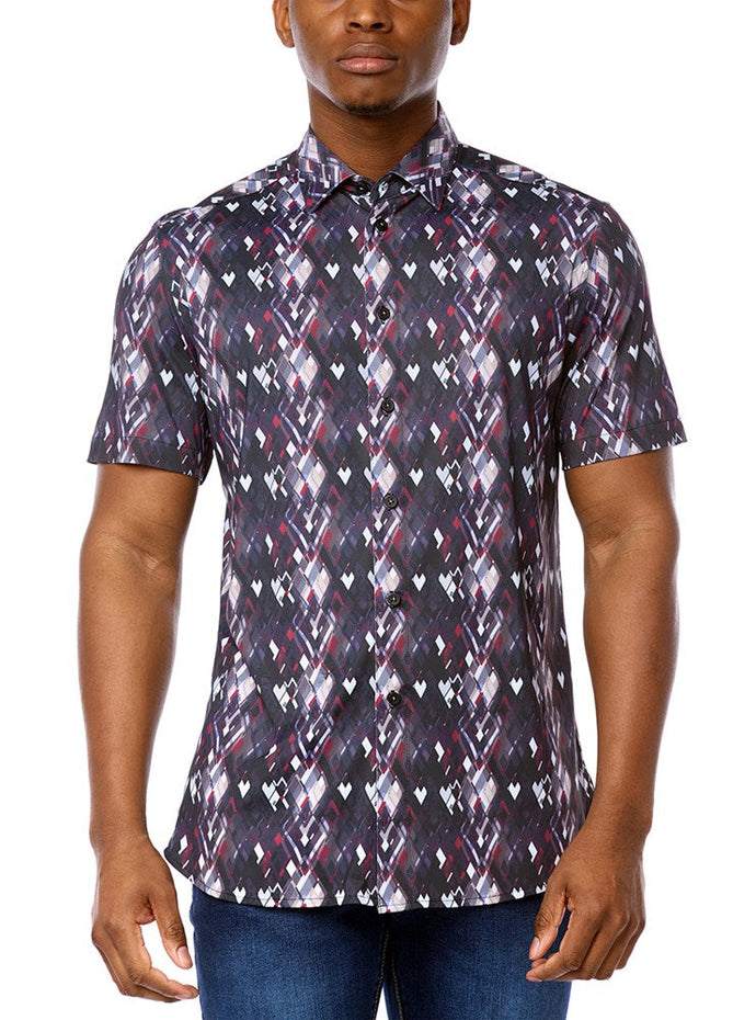 MEN'S CASUAL SHORT SLEEVE STRETCH SHIRT