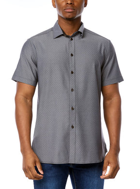 MEN'S CASUAL SHORT SLEEVE STRETCH SHIRT