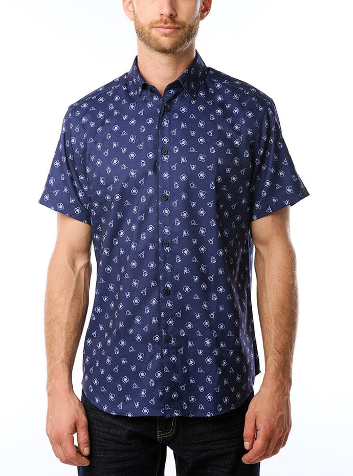 MEN'S CASUAL SHORT SLEEVE STRETCH SHIRT