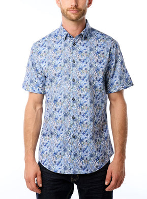 MEN'S CASUAL SHORT SLEEVE STRETCH SHIRT