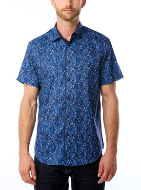 MEN'S CASUAL SHORT SLEEVE STRETCH SHIRT