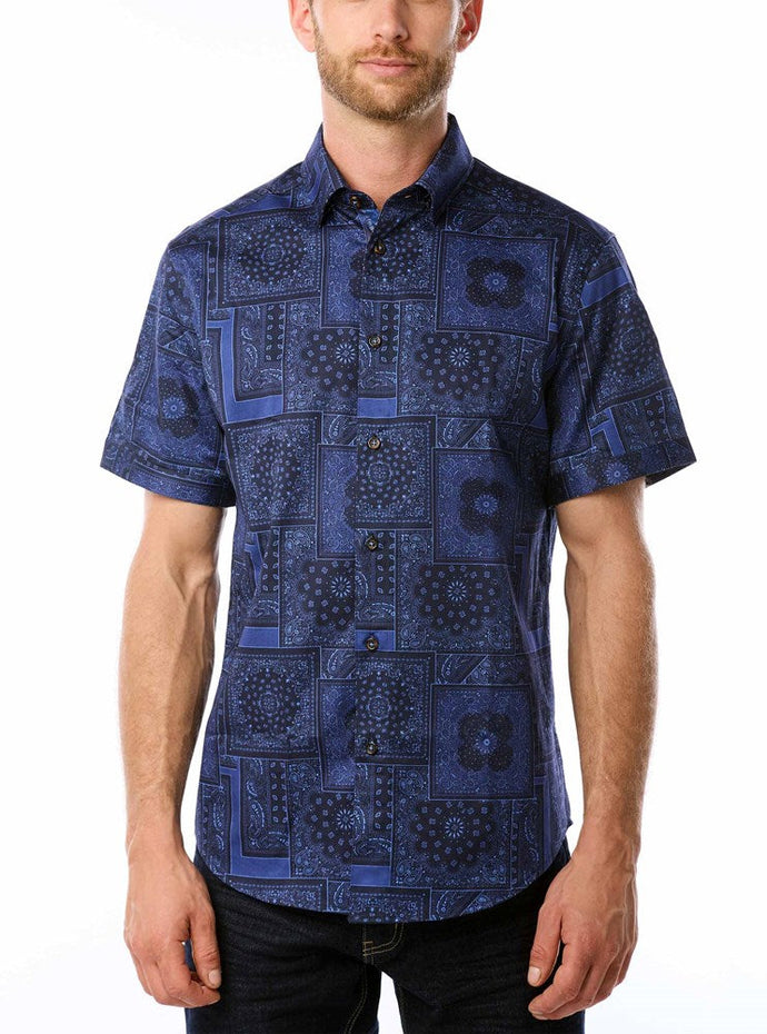 MEN'S CASUAL SHORT SLEEVE STRETCH SHIRT