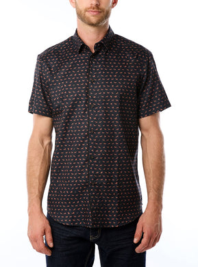 MEN'S CASUAL SHORT SLEEVE STRETCH SHIRT