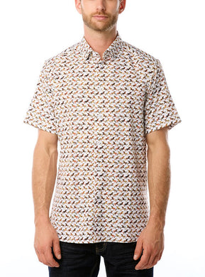 MEN'S CASUAL SHORT SLEEVE STRETCH SHIRT