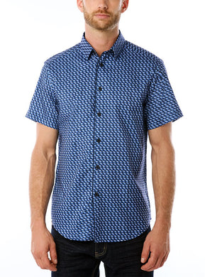 MEN'S CASUAL SHORT SLEEVE STRETCH SHIRT