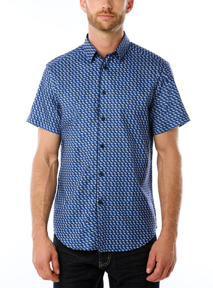 MEN'S CASUAL SHORT SLEEVE STRETCH SHIRT