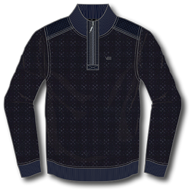 MEN'S HALF ZIP MOCK NECK SWEATER