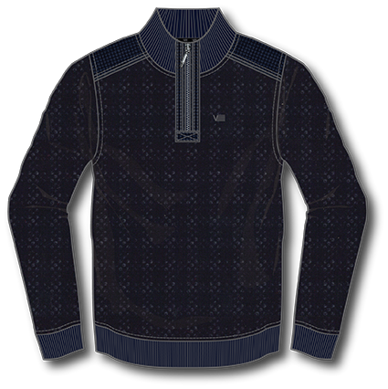 MEN'S HALF ZIP MOCK NECK SWEATER