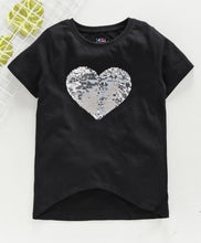 Load image into Gallery viewer, Ventra Girls Heart Sequin Top