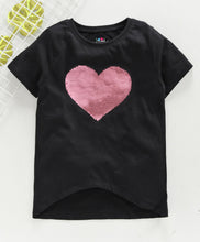 Load image into Gallery viewer, Ventra Girls Heart Sequin Top