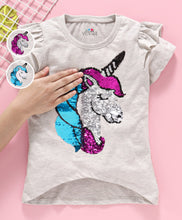 Load image into Gallery viewer, Ventra Magical Unicorn Sequin Top for Girls