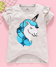 Load image into Gallery viewer, Ventra Magical Unicorn Sequin Top for Girls