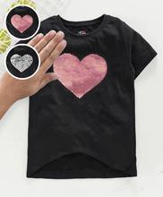 Load image into Gallery viewer, Ventra Girls Heart Sequin Top