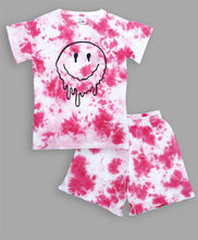 Load image into Gallery viewer, Ventra Girls Pink Smiley Shorts Set
