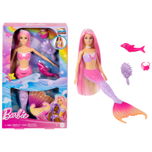 Load image into Gallery viewer, Barbie “Malibu” Mermaid Doll With Color Change Feature, Pet Dolphin And Accessories