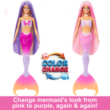 Load image into Gallery viewer, Barbie “Malibu” Mermaid Doll With Color Change Feature, Pet Dolphin And Accessories