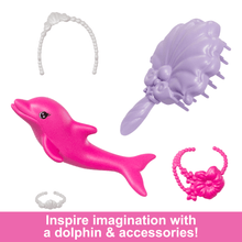 Load image into Gallery viewer, Barbie “Malibu” Mermaid Doll With Color Change Feature, Pet Dolphin And Accessories
