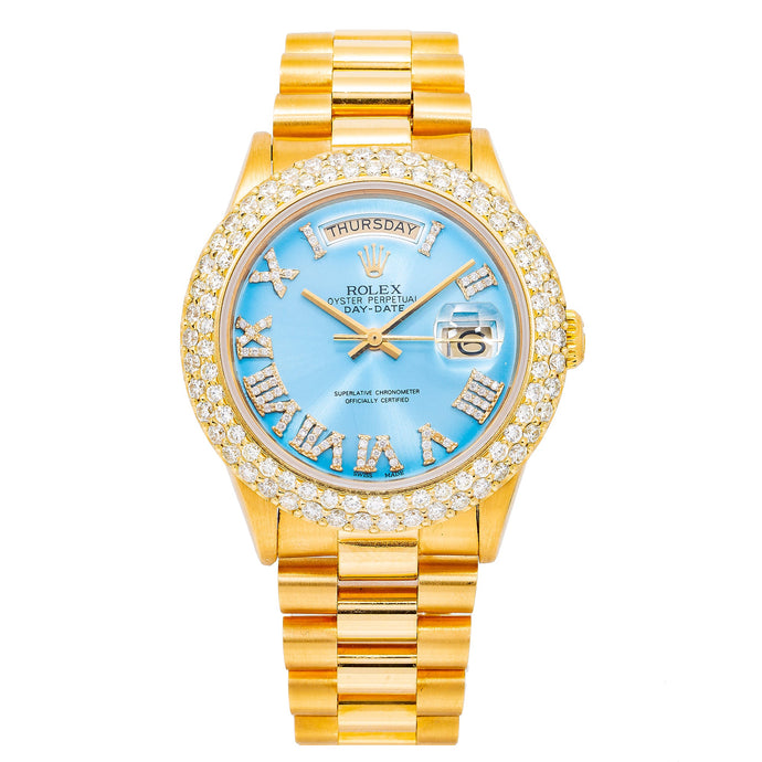 Rolex Day-Date 18038 36MM Blue Diamond Dial