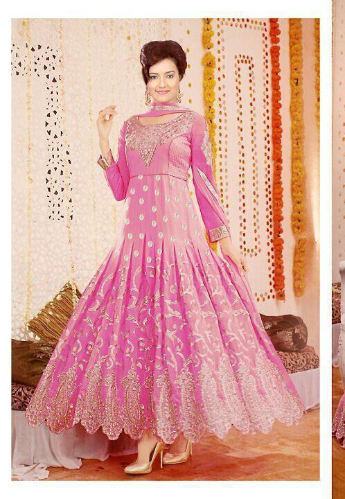 Sangeeta Saree Pink Colour Anarkali Suit Order Online