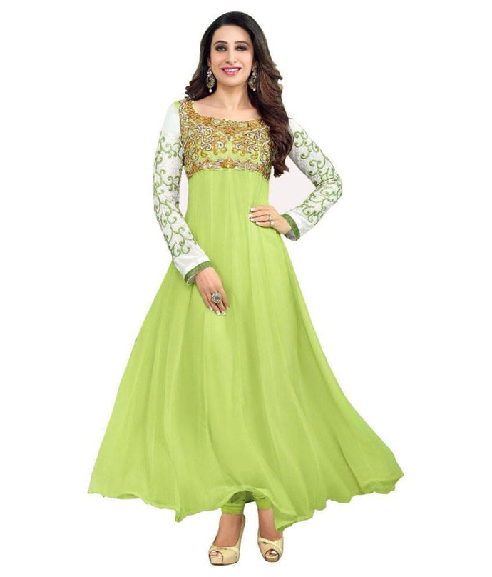 Karishma Kapoor  Georgette Pink Semi Stitched anrkali Suit