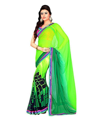 Sangeeta Saree Faux Georgette Fabrics Half Half saree