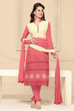 Attractive Pink Semi Stitched Party Wear Salwar Kameez EBSFSK15503I